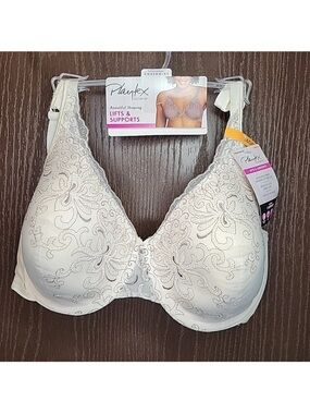 Playtex Cream Embroidered Underwire Bra